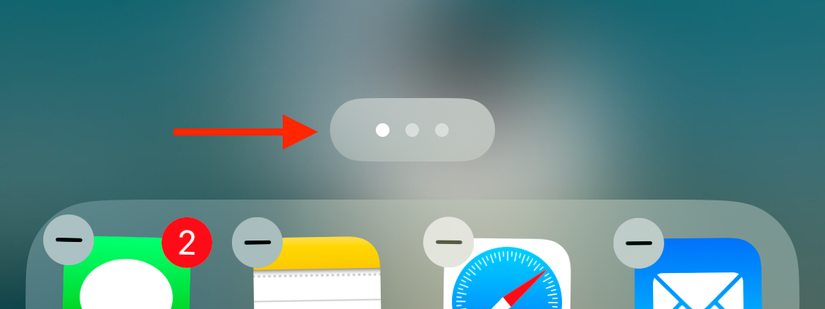 Selettore indice pagine della schermata Home.