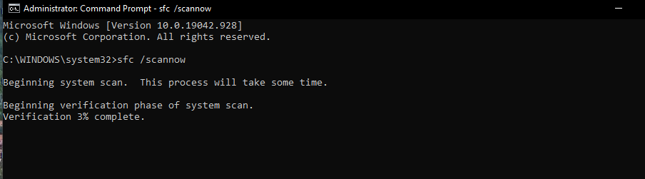 Командная строка: запуск sfc /scannow в Windows
