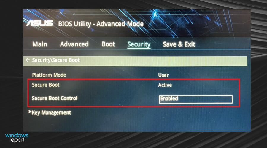 Включение Secure Boot в UEFI