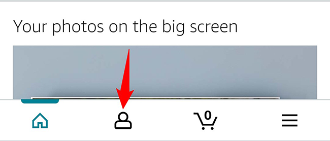 Нажмите значок пользователя внизу экрана.