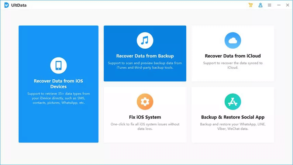 Показано, как выбрать резервную копию в iTunes и инициировать сканирование и восстановление