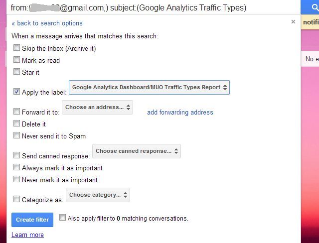 Настройка ярлыков и фильтра в Gmail