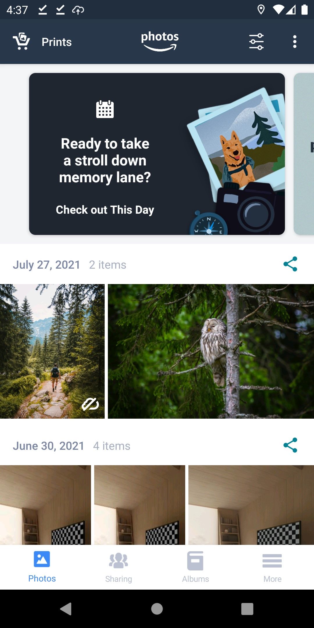 Процесс загрузки изображения в Android-приложении Amazon Photos