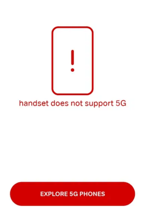 Teste de compatibilidade 5G no app da operadora
