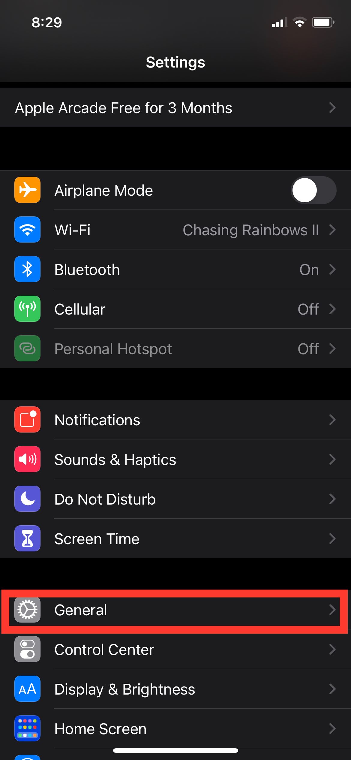 Настройки — Основные