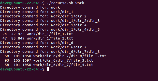 Обработка директорий от мелких к большим