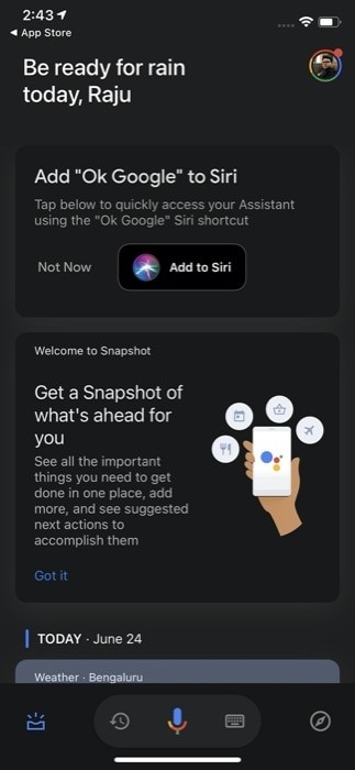 Проверка работы ярлыка в My Shortcuts