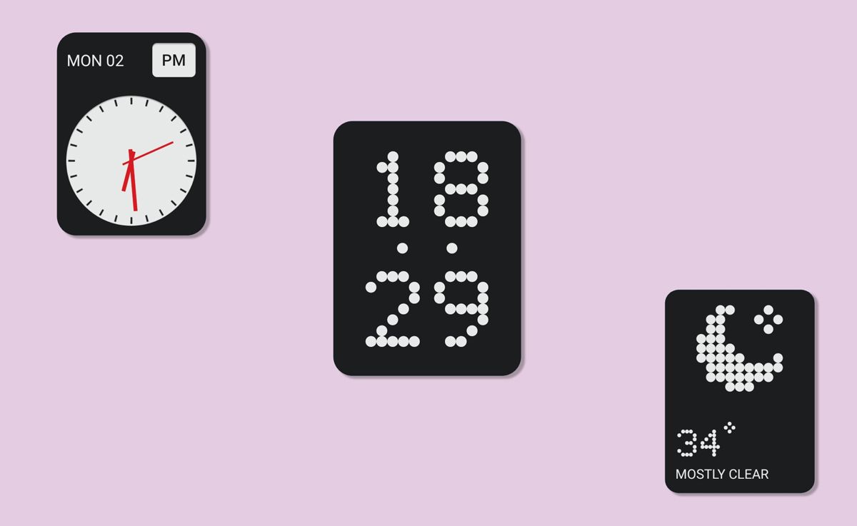 Фирменные часы и виджет погоды от Nothing