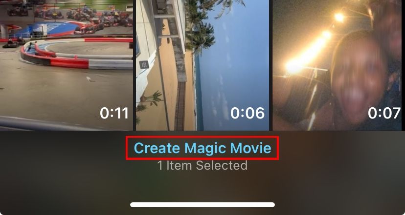 Кнопка создания Magic Movie.