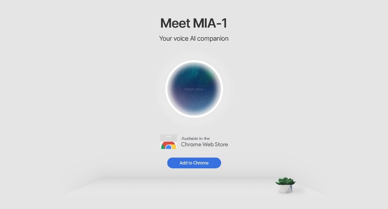 Интерфейс Mia — голосовой AI‑ассистент и чат