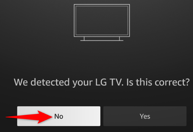 Если модель неверна, выберите «Нет».