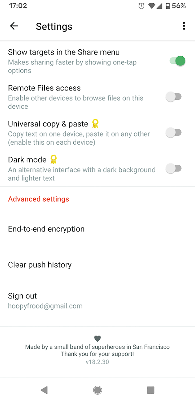 Шифрование в Pushbullet