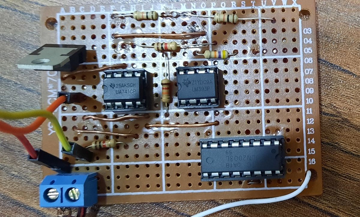 Элементы схемы на вероборде