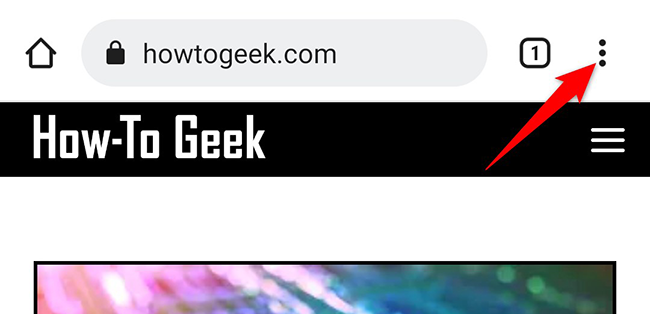 Нажмите три точки в правом верхнем углу Chrome на Android.