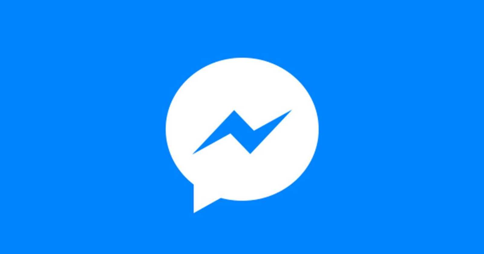 Логотип Facebook Messenger на экране смартфона