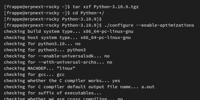 Сборка и установка Python 3.10
