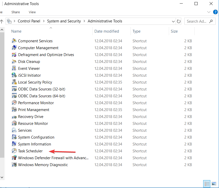 task scheduler start menu