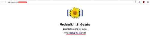 MediaWiki Setup Start