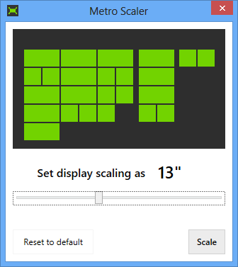 Metro Scaler: ползунок для выбора числа строк плиток