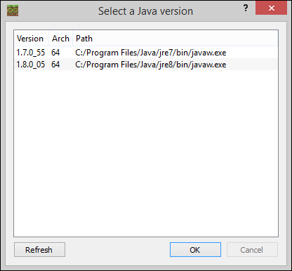 MultiMC — выбор Java