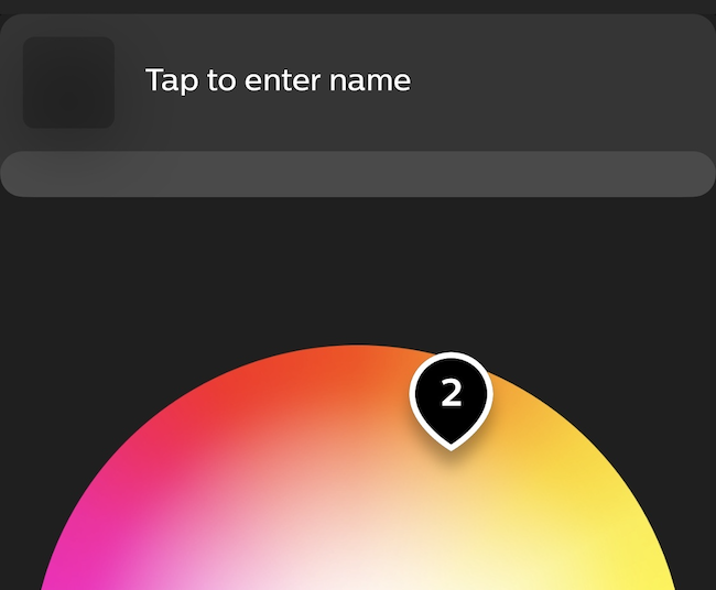 Пользовательская сцена в приложении Philips Hue.