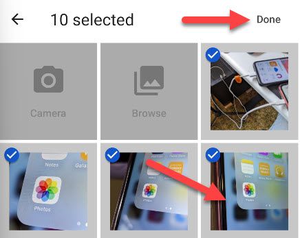 Выберите фото и нажмите 