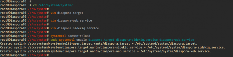 Настройка Diaspora как systemd сервиса