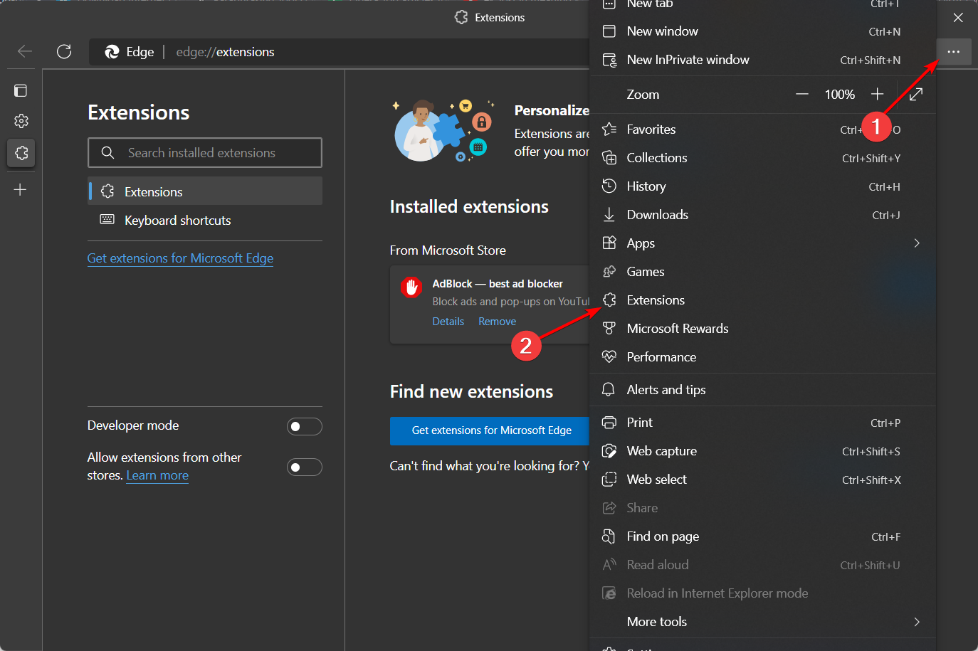 ext-edge an add on for this website failed to run