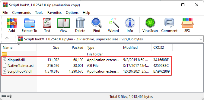 Файлы для обновления