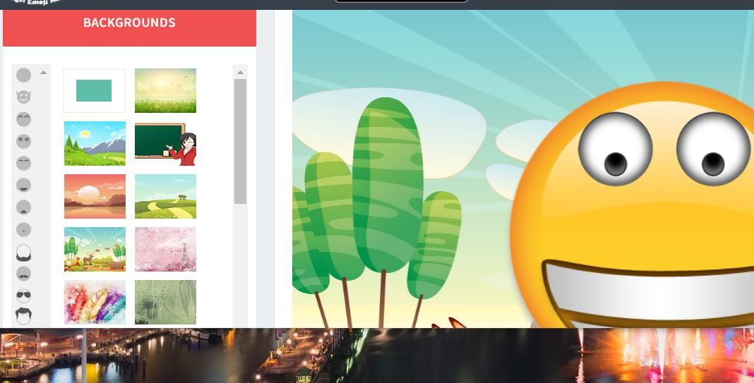 Опции фона в Angel Emoji Maker