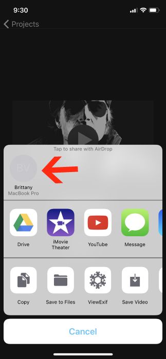 Отправка по AirDrop