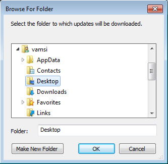 Seleccionar ubicación para guardar el archivo descargado