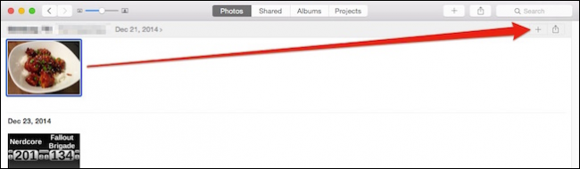 Меню добавления — кнопка плюс в правом верхнем углу