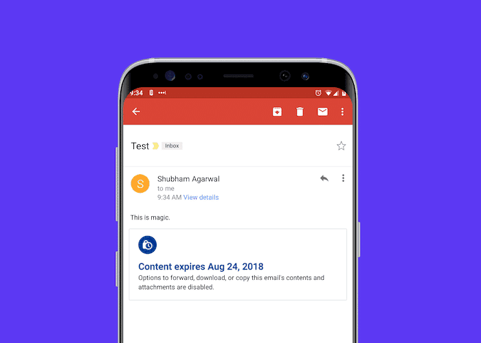 Самоуничтожающиеся письма в Gmail на iOS и Android