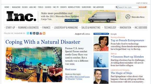 журнальные материалы и инструменты для предпринимателей на Inc