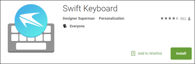 Поддельная SwiftKey в магазине