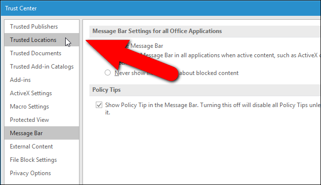 Выбор Надёжных расположений в Центре управления безопасностью