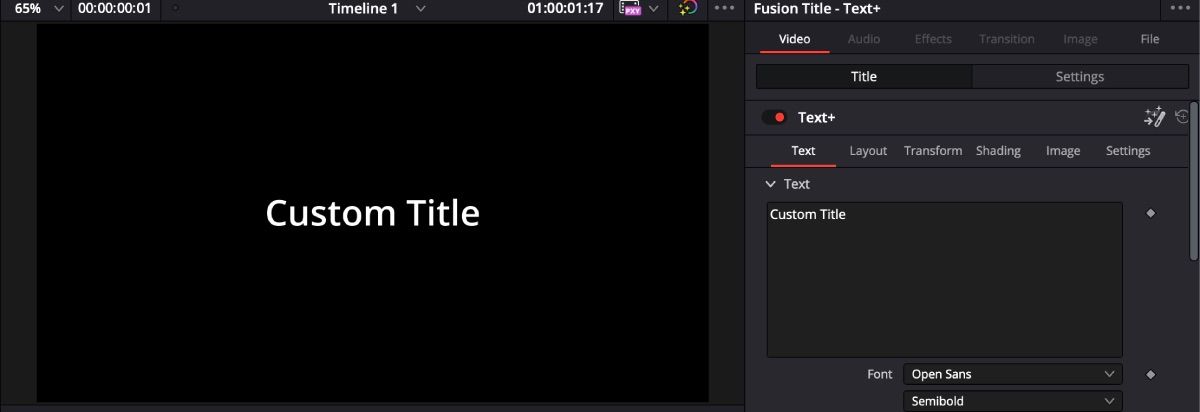 Версия 1 титра на странице Fusion