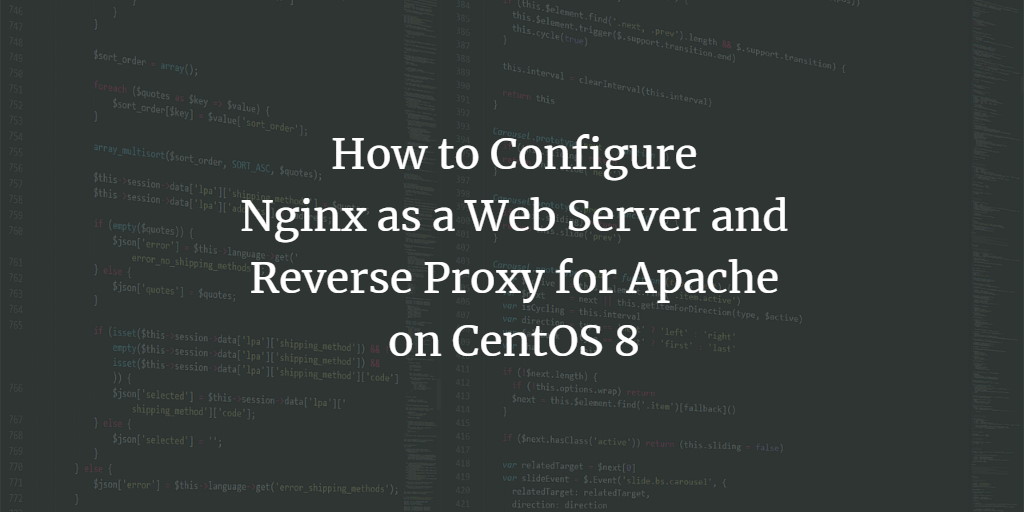 Nginx как обратный прокси для Apache на CentOS 8