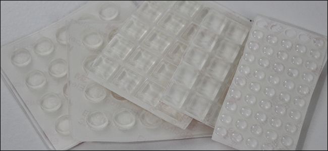 Наклейки-демпферы под колонкой