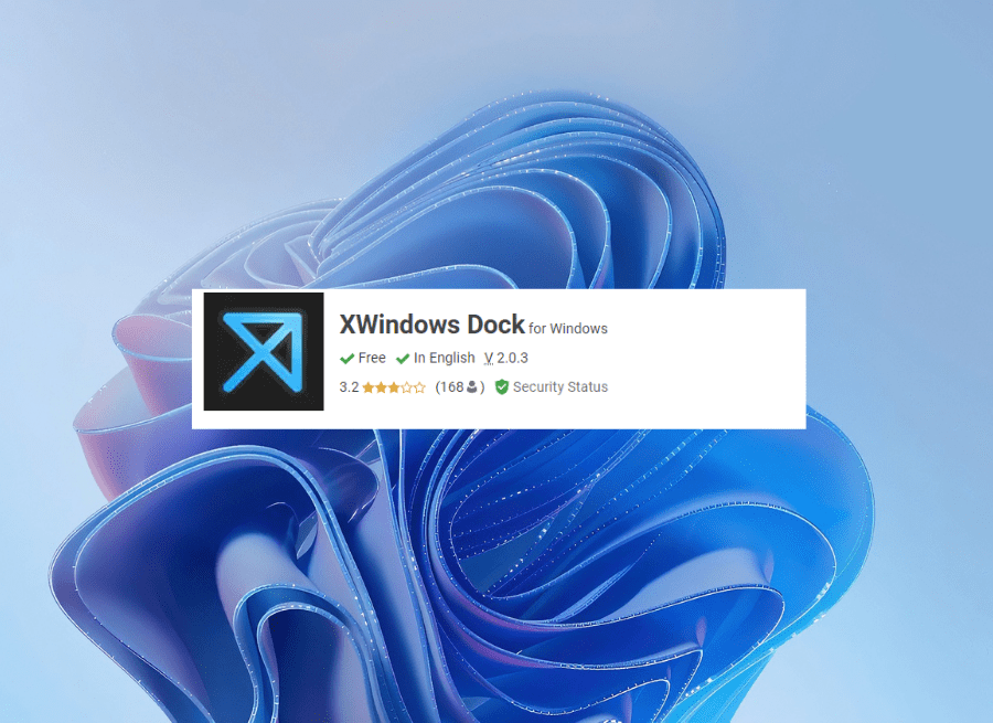 Скриншот XWindows Dock: аккуратный набор иконок в стиле Mac