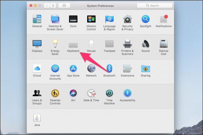 Системные настройки macOS — раздел Клавиатура