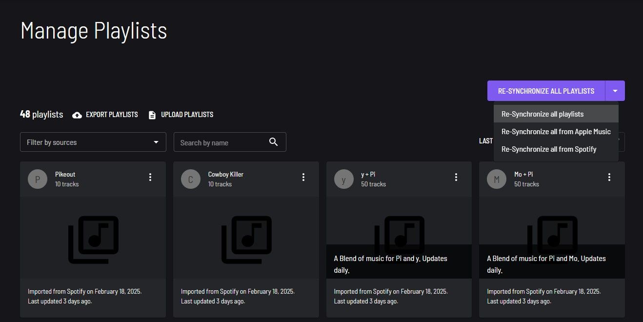 Управление плейлистами в Playlists.cloud