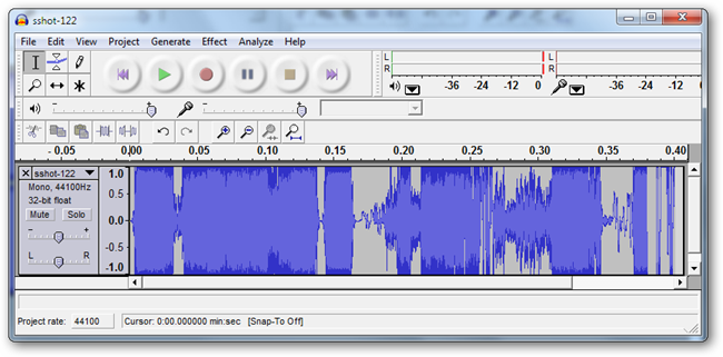 TIFF изображение в Audacity
