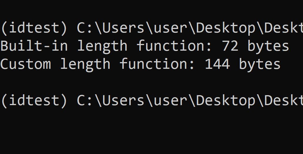command line output memory comparison