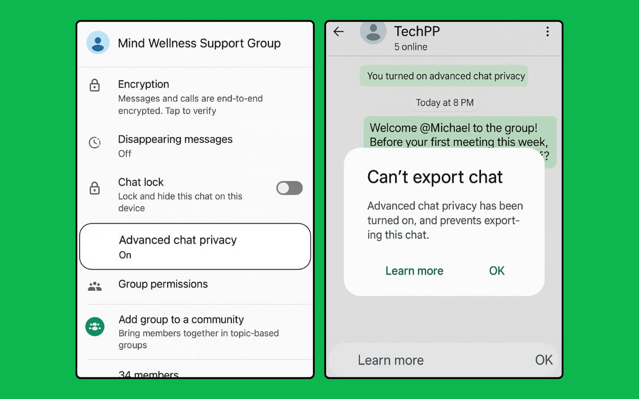 Как запретить экспорт чатов в WhatsApp