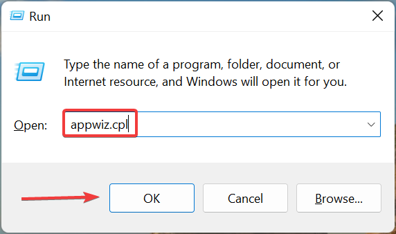 Диалог Run и appwiz.cpl