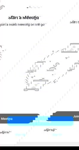 Главная страница мобильного приложения Zoom с кнопкой Присоединиться к встрече