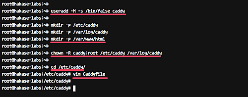 Файл конфигурации Caddy для локального сайта