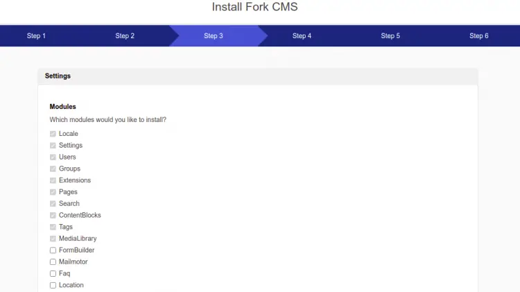 Выбор языка и следующая страница установки